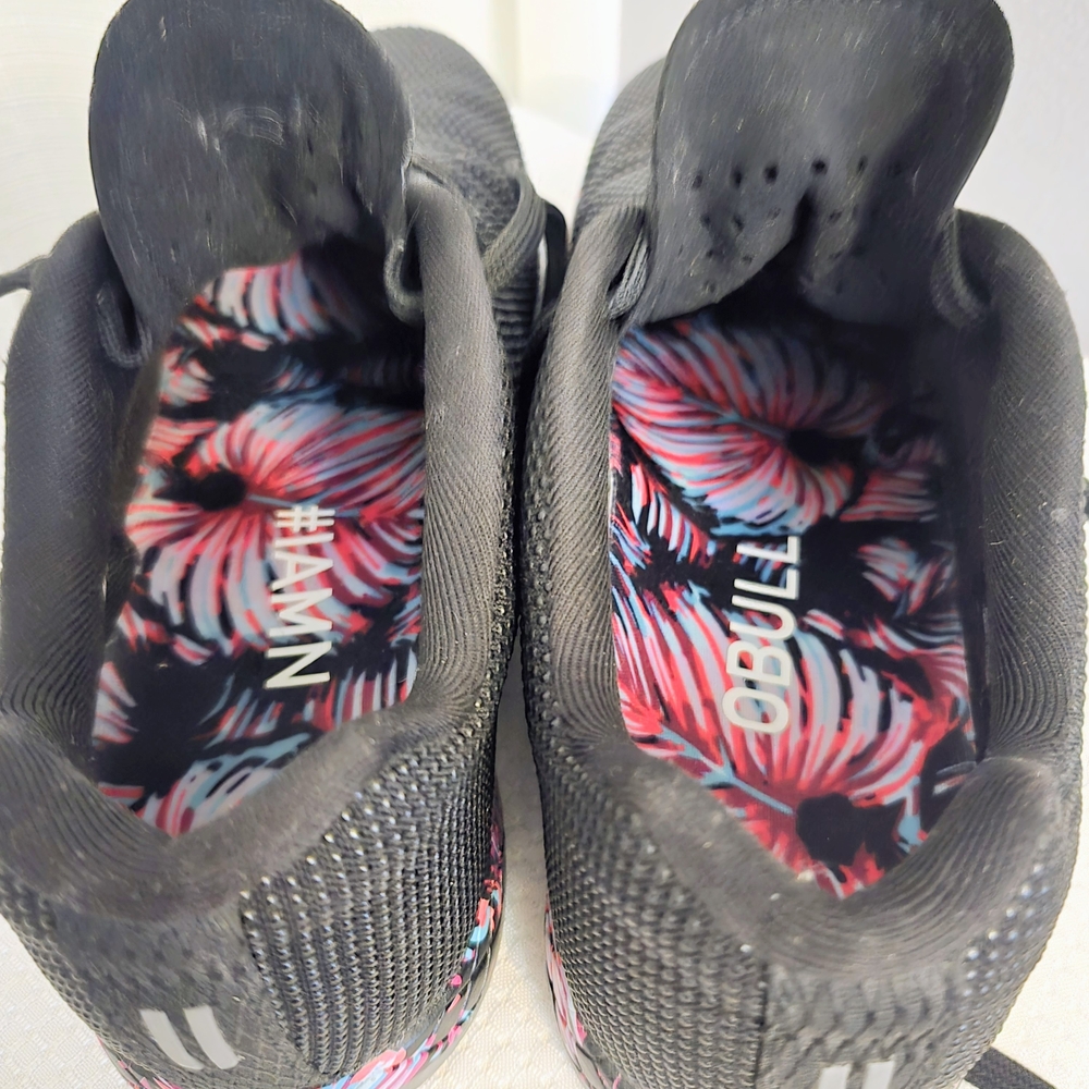 NoBull Midnight Palm Shoes Wm Sz 9.5 Sneakers Cross Trainers Black Pink Athletic - Picture 8 of 9